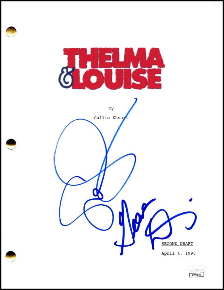 Susan Sarandon & Geena Davis Signed Autograph Thelma & Louise Script w/ JSA COA