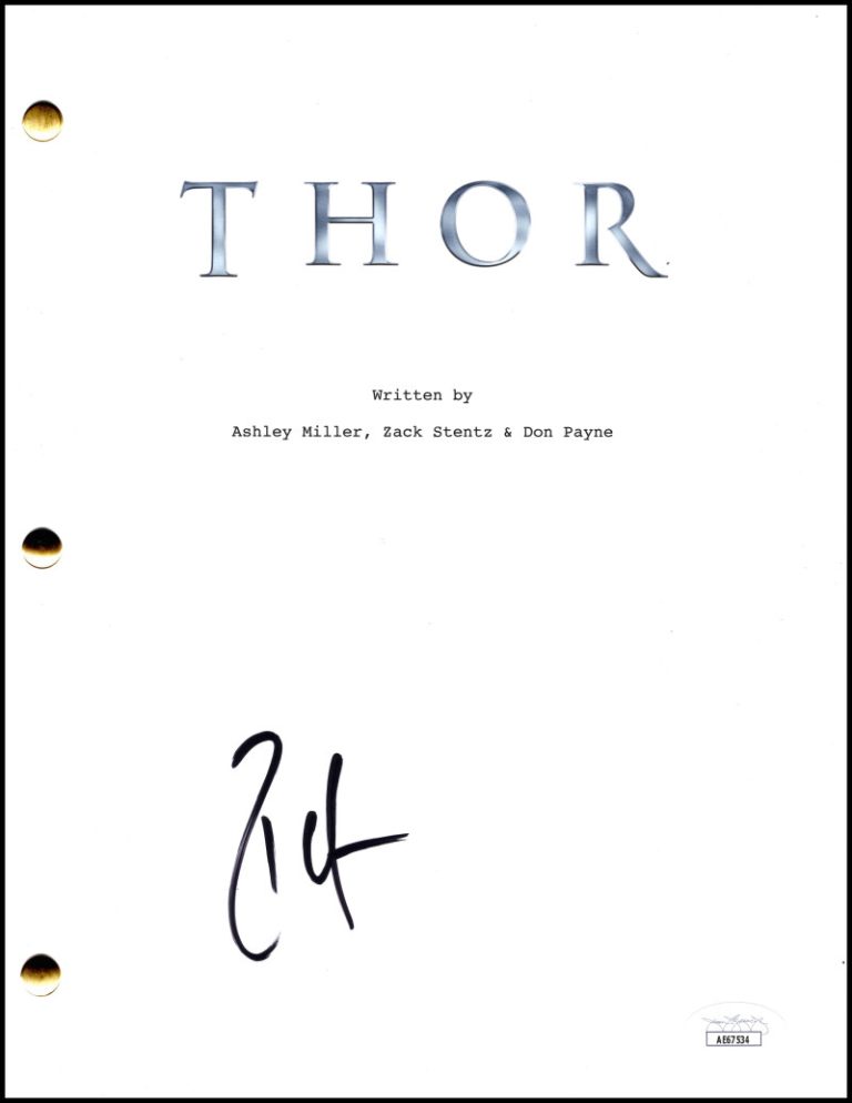 Idris Elba Signed Autograph Thor Full Movie Script Screenplay - Heimdall JSA COA