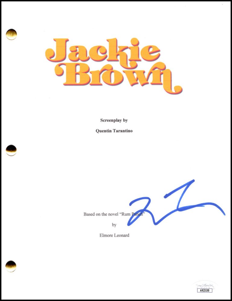 Quentin Tarantino Signed Autograph Jackie Brown Script Screenplay w/ JSA COA