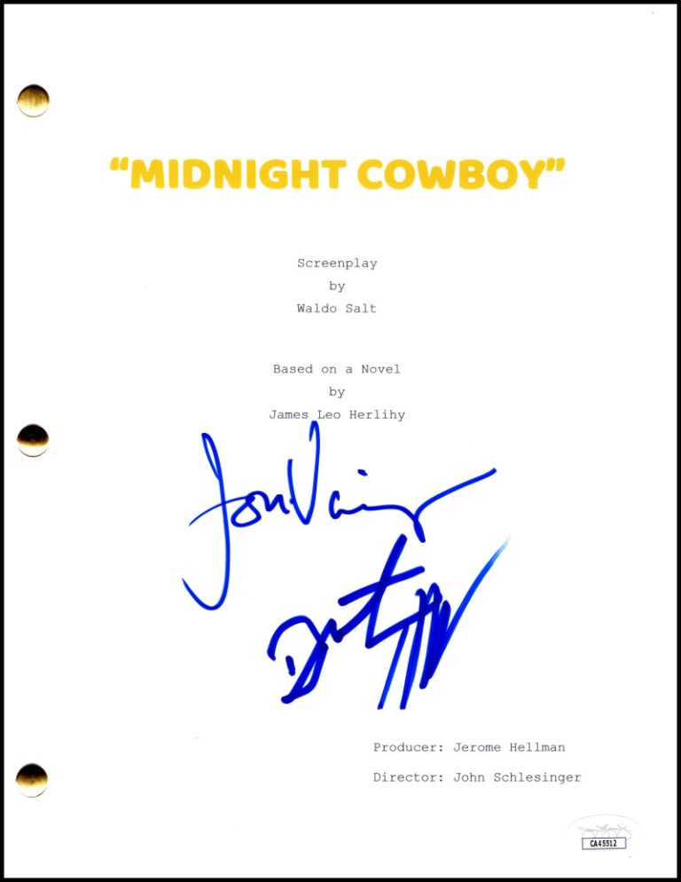 Dustin Hoffman & Jon Voight Signed Autograph Midnight Cowboy Script w/ JSA COA