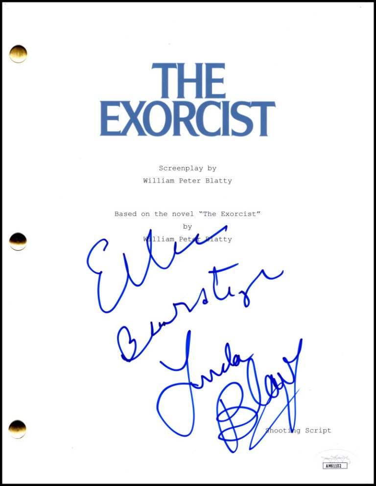 Linda Blair & Ellen Burstyn Signed Autograph The Exorcist Movie Script - JSA COA