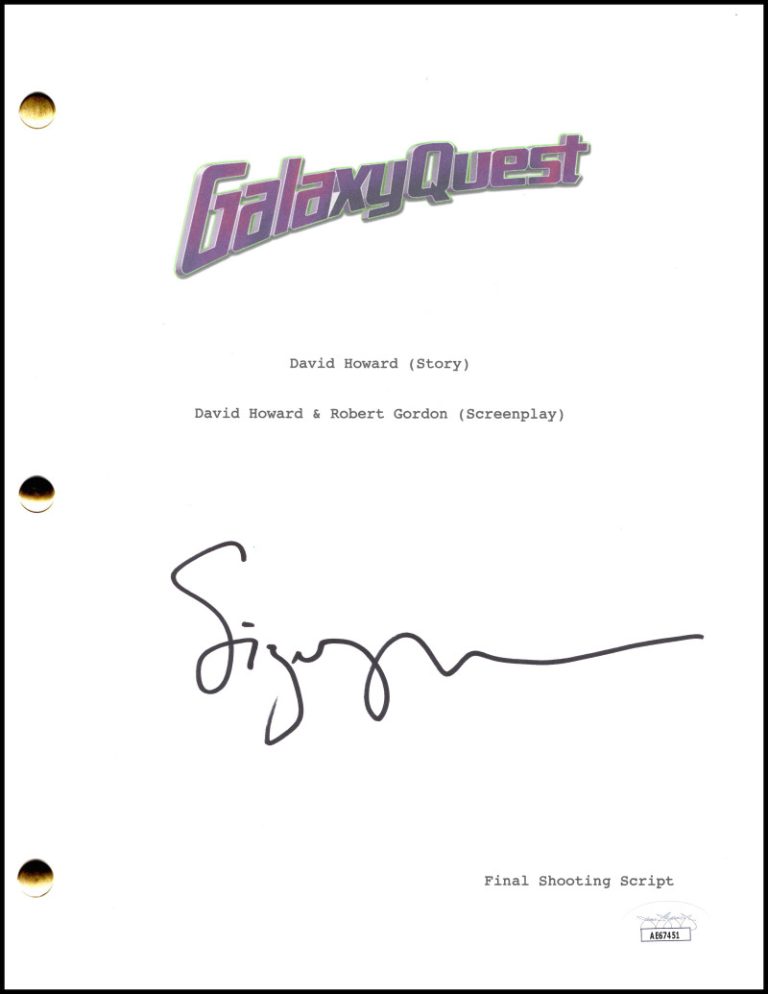 Sigourney Weaver Signed Autograph Galaxy Quest Full Script Screenplay w/ JSA COA