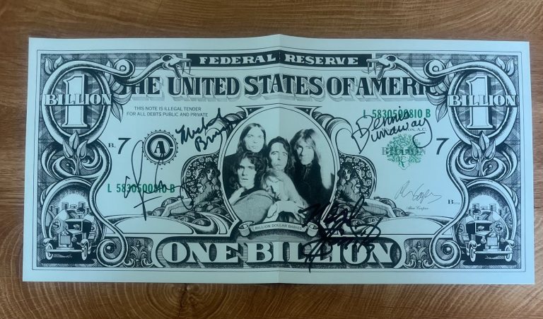 * ALICE COOPER BAND * replica dollar * ALBUM INSERT * BILLION DOLLAR BABIES *