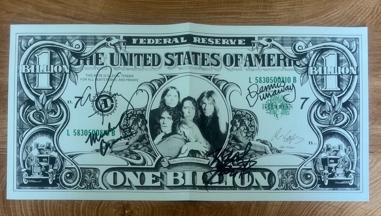 * ALICE COOPER BAND * replica dollar * ALBUM INSERT * BILLION DOLLAR BABIES *
