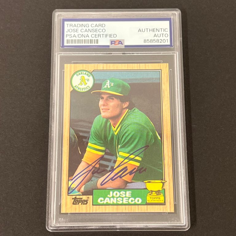 1987 Topps All Star Rookie#620 Jose Canseco Signed Card PSA Autographed