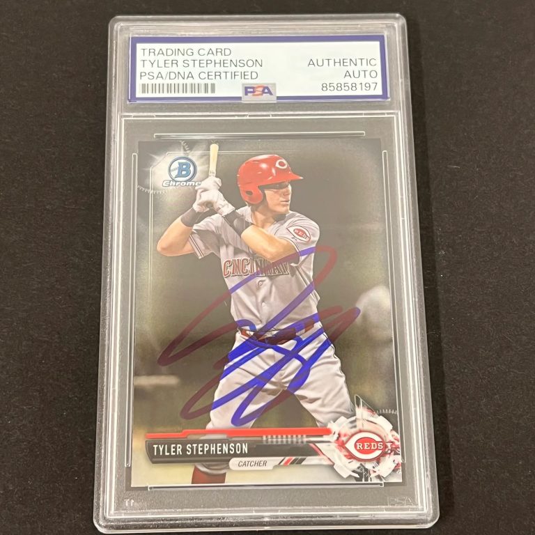 2017 Topps Bowman Chrome#BCP61 Tyler Stephenson Signed Card PSA Autographed