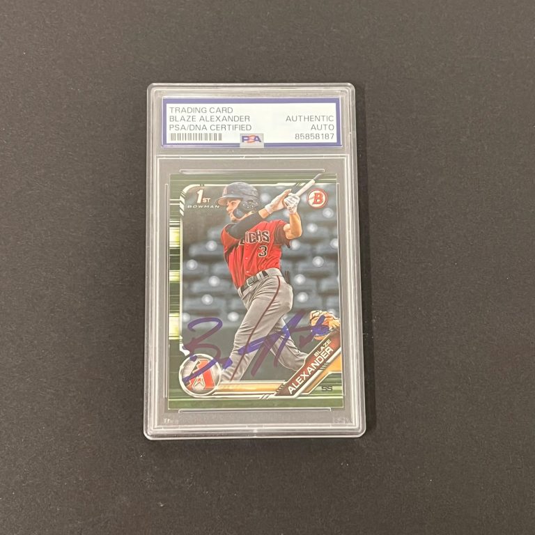 2019 Topps 1st Bowman#BP-53 Blaze Alexander Signed Card PSA Arizona Diamondbacks