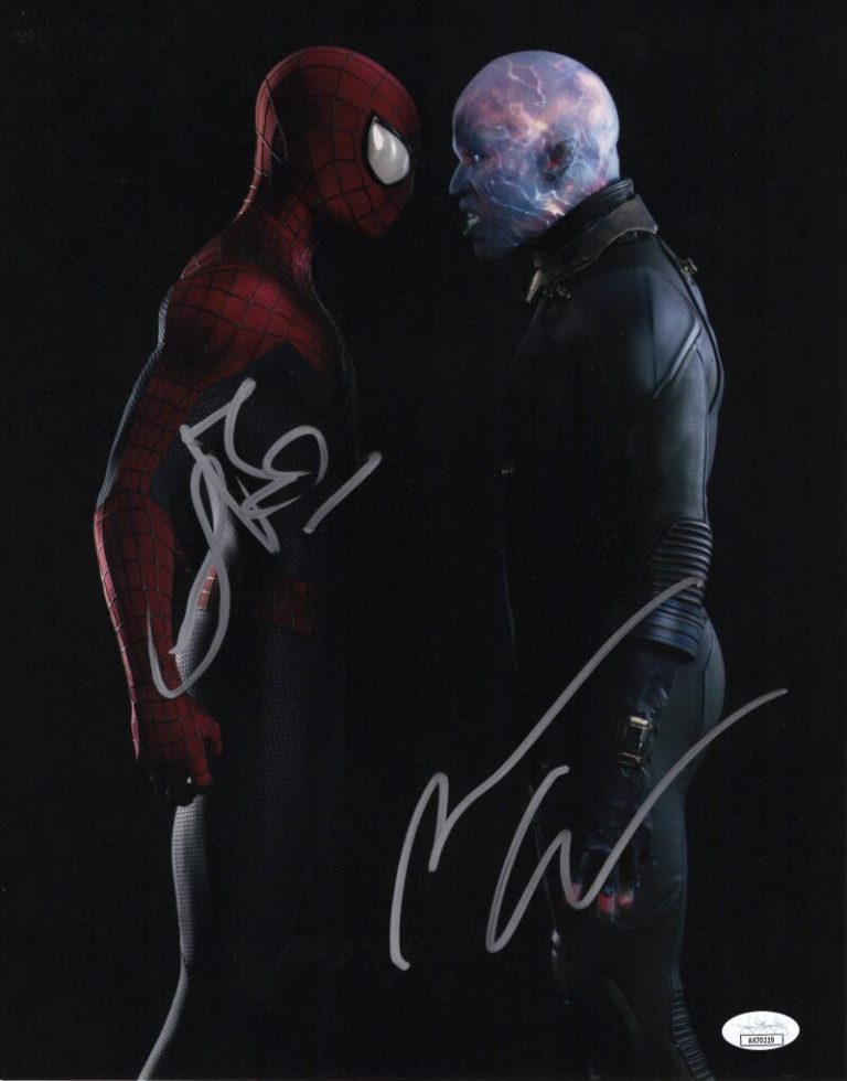 Jamie Foxx & Andrew Garfield Signed Autograph 11x14 Photo Spider-Man Electro JSA