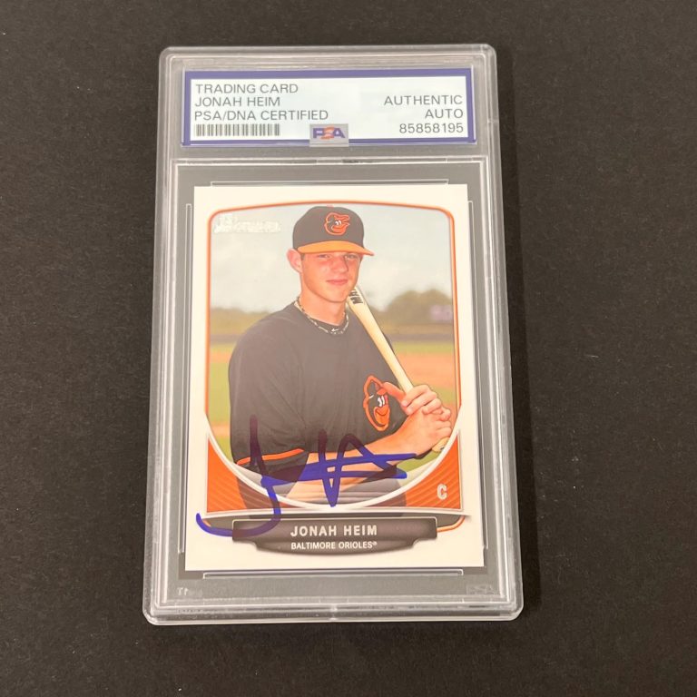 2013 Topps Bowman Briefing#BDPP50 Jonah Heim Signed Card PSA Autographed