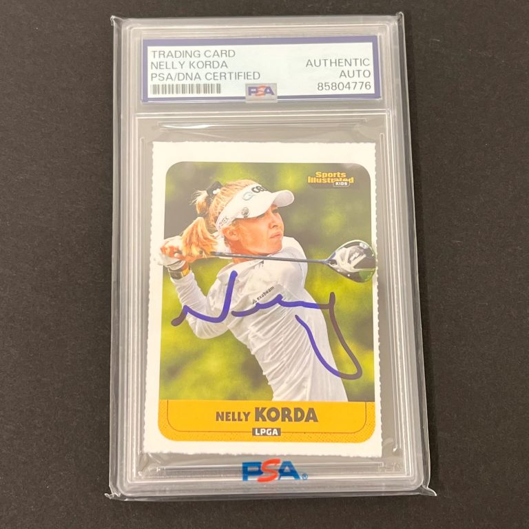 Sports Illustrated Kids #929 Nelly Korda Signed Card PSA Autographed