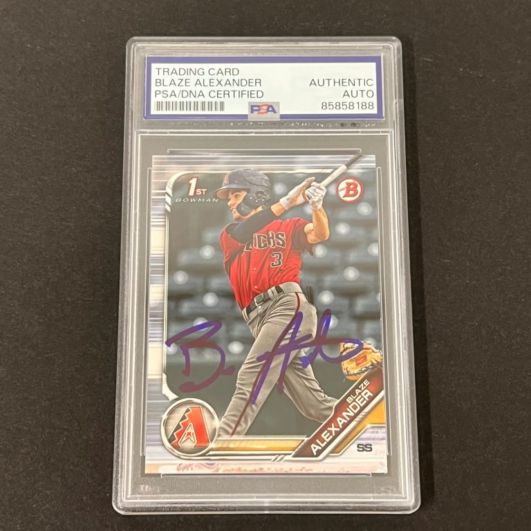2019 Topps 1st Bowman#BP-53 Blaze Alexander Signed Card PSA Autographed