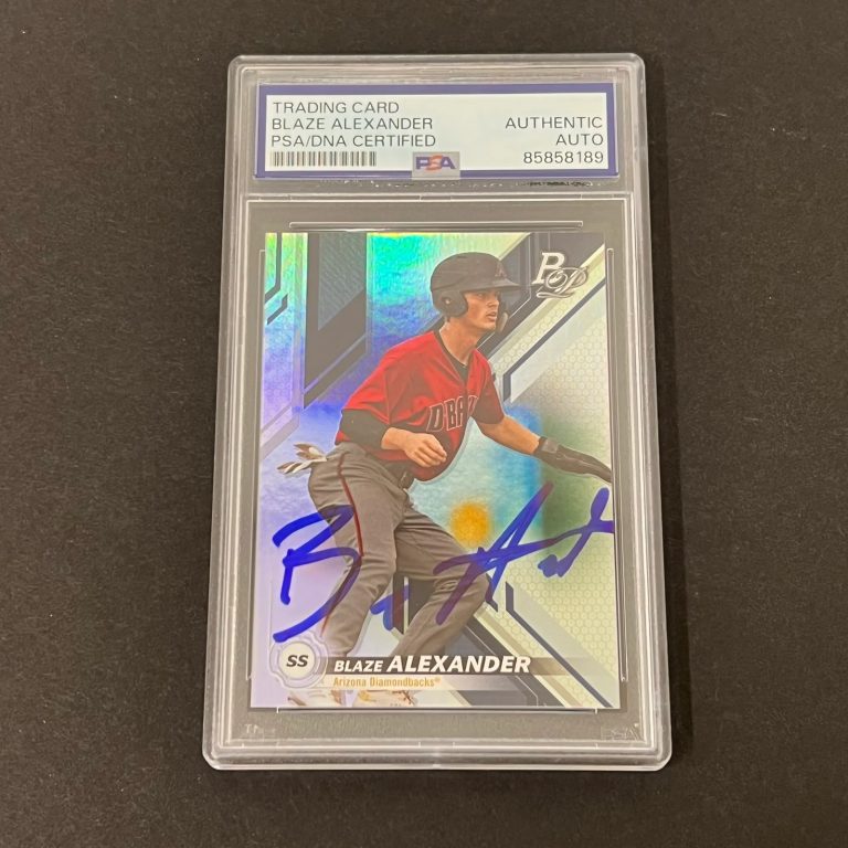 2019 Topps Bowman Platinum#TOP-54 Blaze Alexander Signed Card PSA Autographed