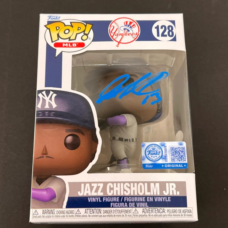 Jazz Chisholm Jr. Signed Baseball Funko Pop #128 JSA Autographed