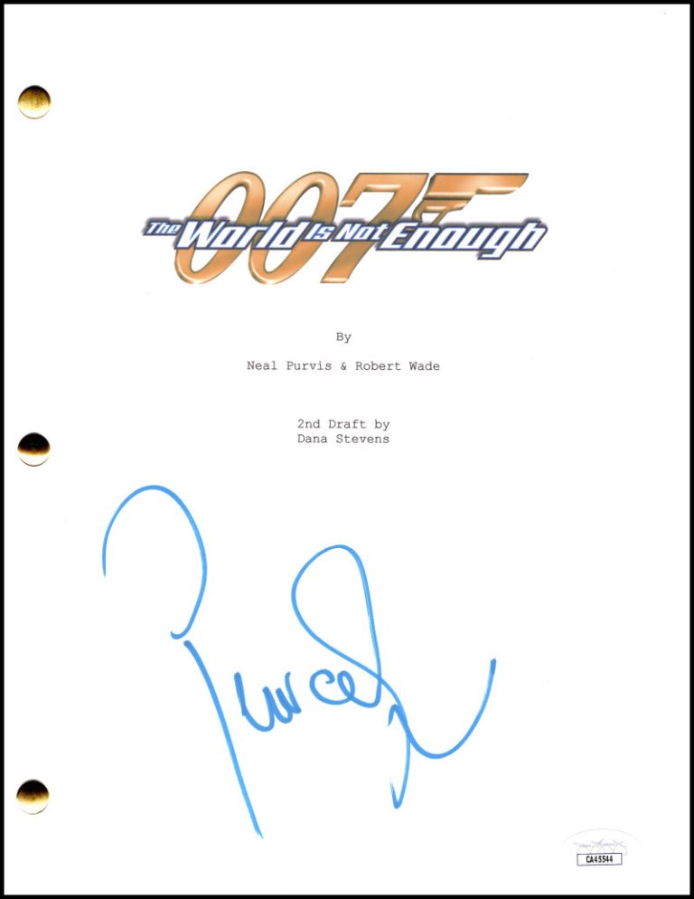 Pierce Brosnan Signed Autograph The World Is Not Enough Full Script w/ JSA COA