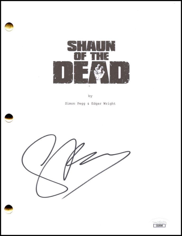 Simon Pegg Signed Autograph Shaun of the Dead Full Script Screenplay w/ JSA COA