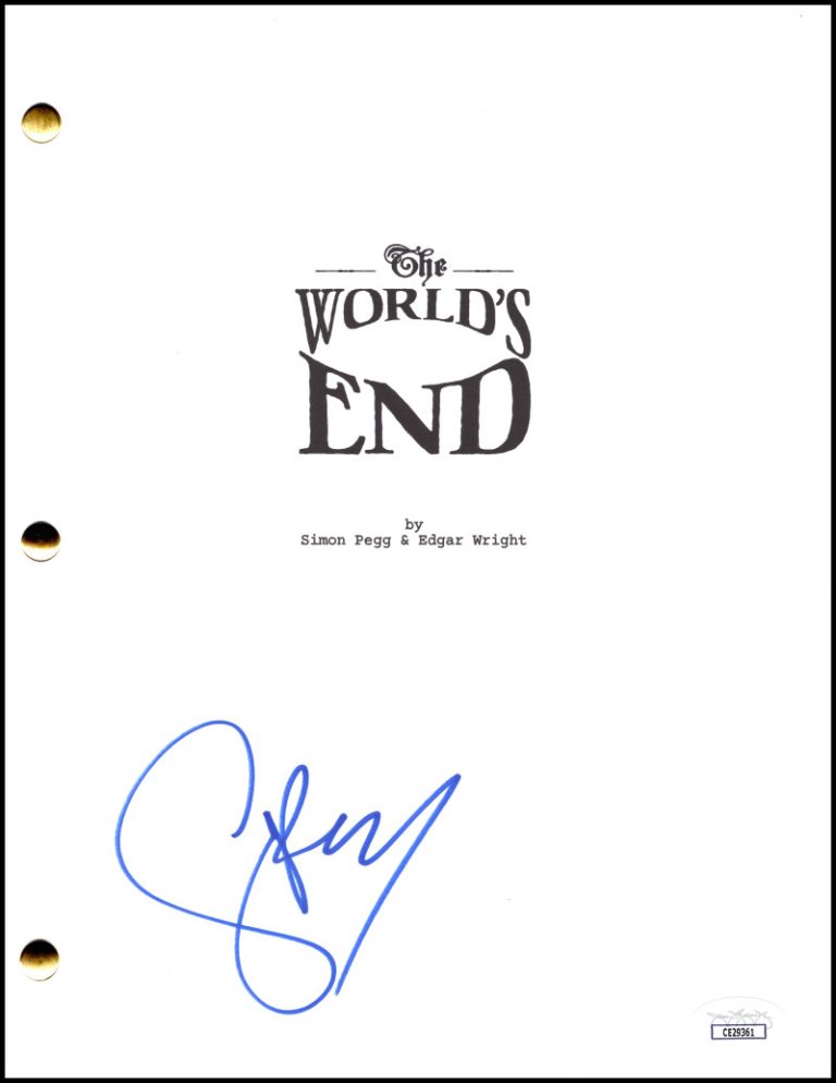 Simon Pegg Signed Autograph The World's End Full Script Screenplay w/ JSA COA