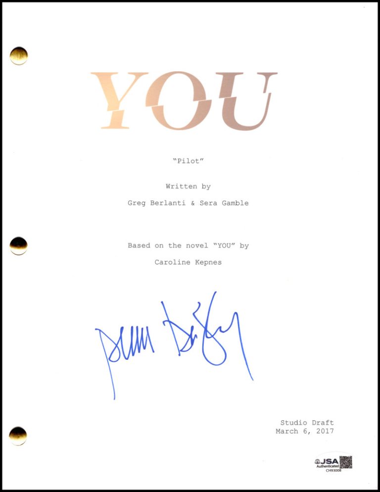 Penn Badgley Signed Autograph You Pilot Script Screenplay - Joe Goldberg JSA COA
