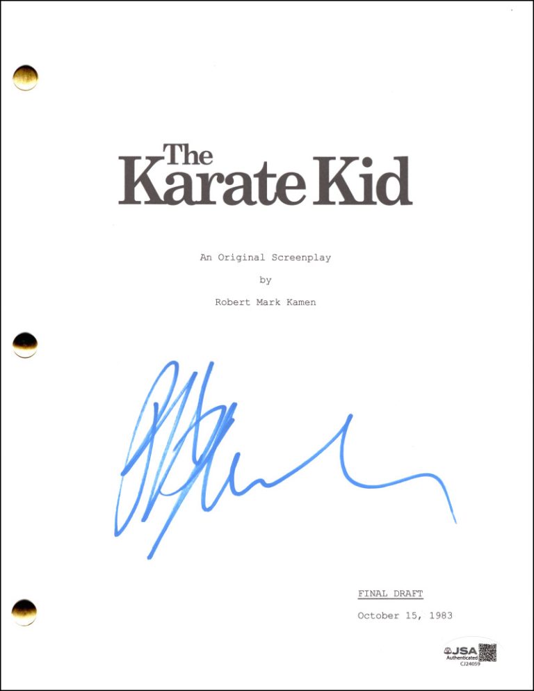 Ralph Macchio Signed Autograph The Karate Kid Full Script Screenplay - JSA COA