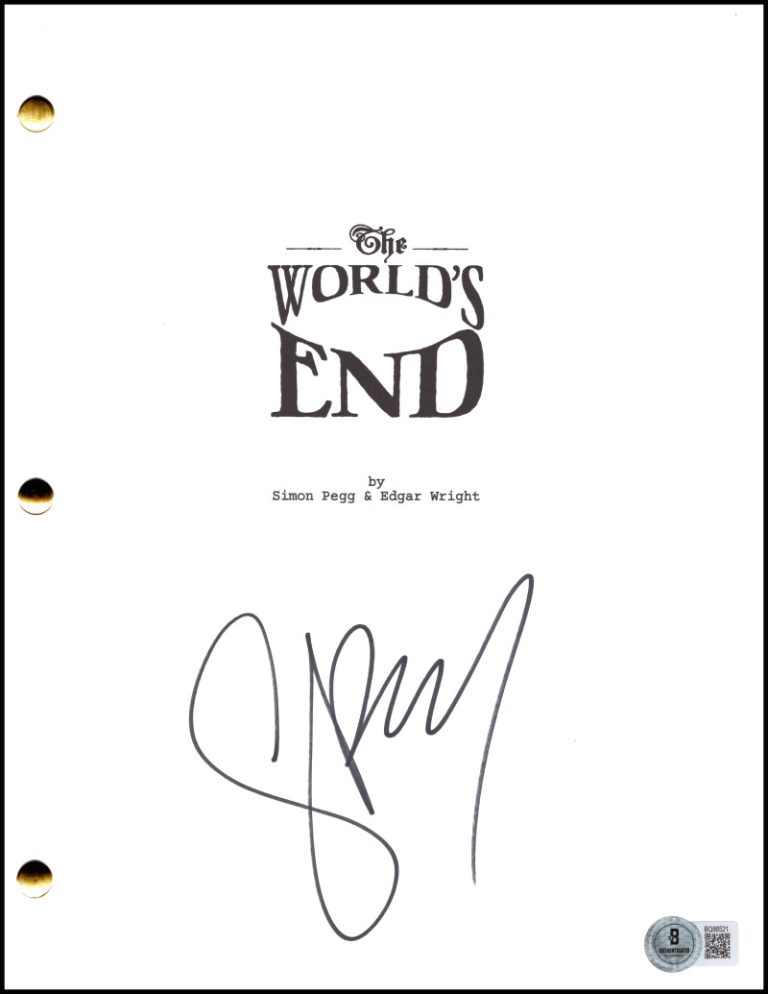 Simon Pegg Signed Autograph The World's End Full Script Screenplay - Beckett COA
