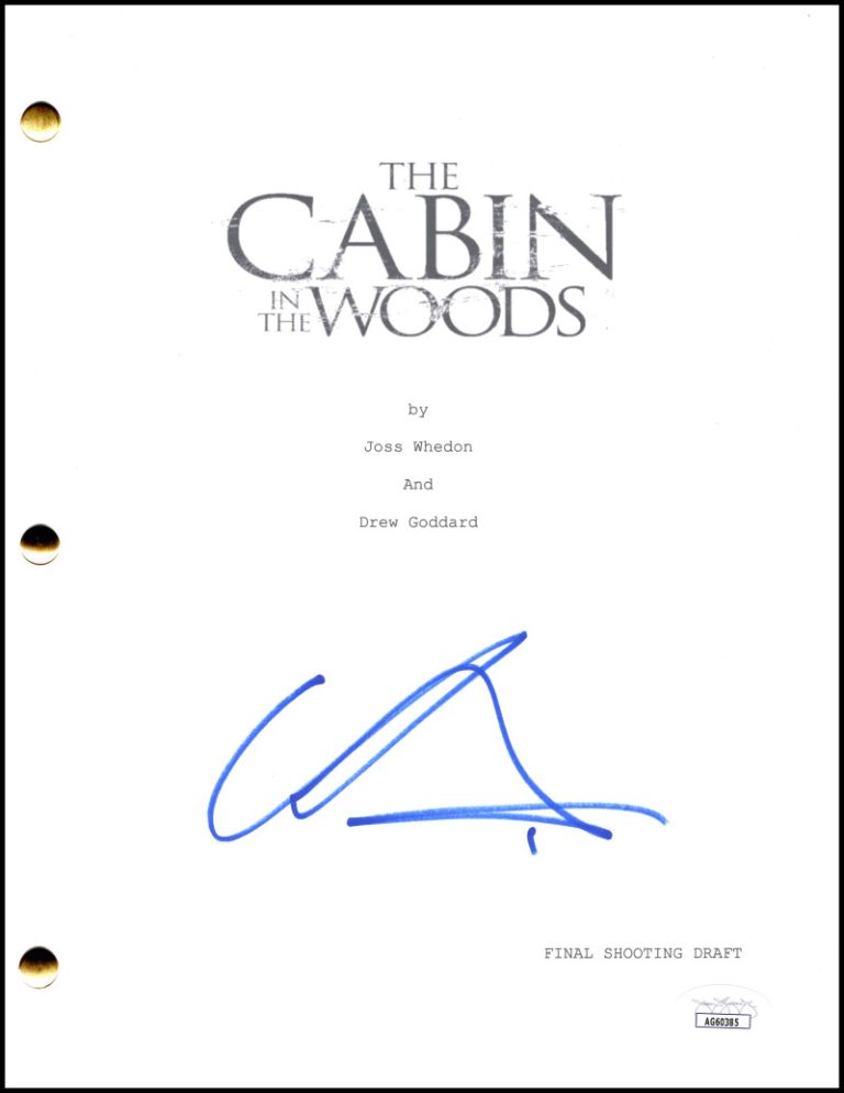 Chris Hemsworth Signed Autograph The Cabin in the Woods Full Script w/ JSA COA