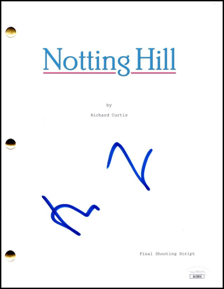Hugh Grant Signed Autograph Notting Hill Full Movie Script Screenplay w/ JSA COA