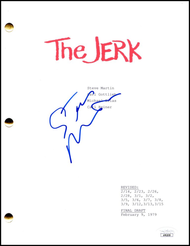 Steve Martin Signed Autograph The Jerk Full Movie Script Screenplay w/ JSA COA