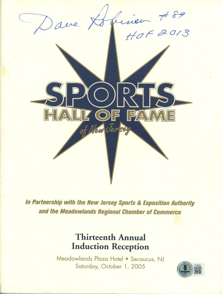 Dave Robinson Signed Green Bay Packers 2005 New Jersey HOF Program BAS 57207