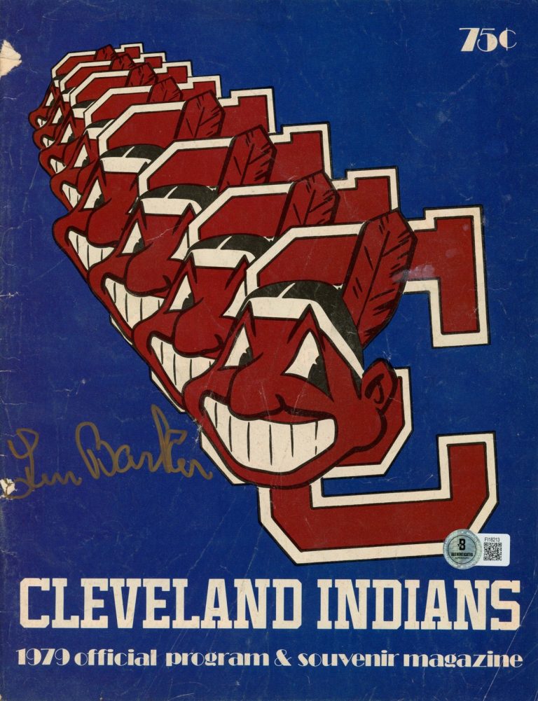 Len Barker Autographed Cleveland Indians 1979 Official Program Beckett 57219