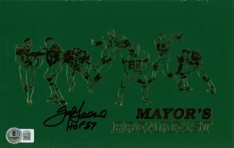 Joe Greene Signed Pittsburgh Steelers 1987 Mayor's Breakfast Program BAS 57238