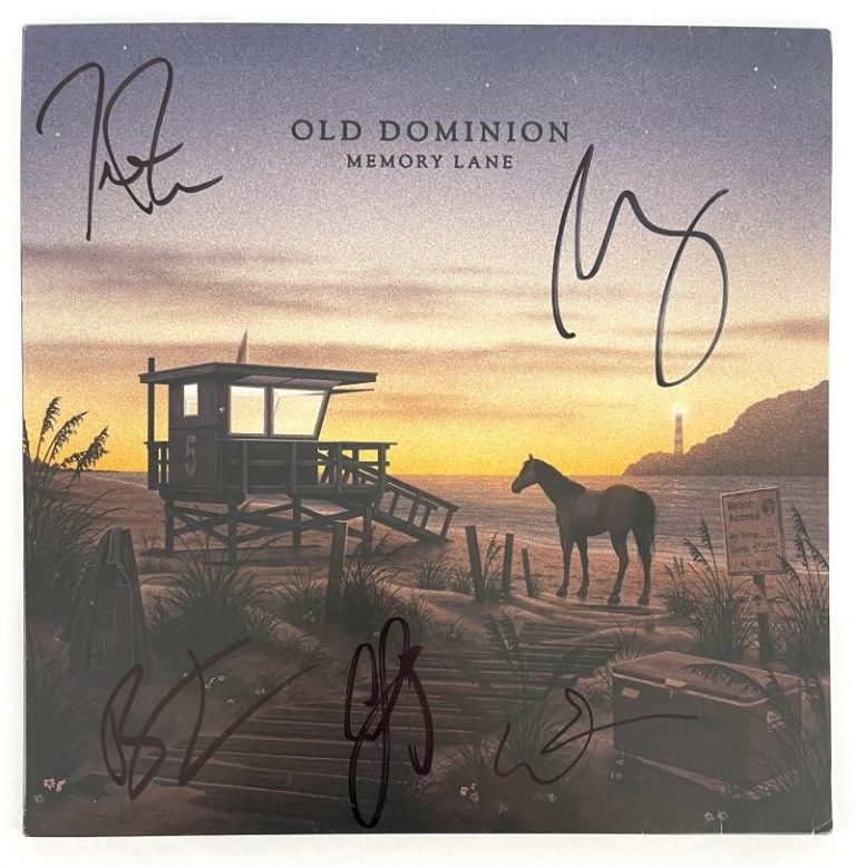 Old Dominion Band Signed Autograph Album Vinyl Record LP Memory Lane w/ JSA COA