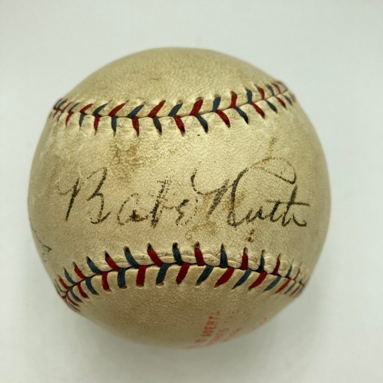 Beautiful Babe Ruth & Lou Gehrig 1925 Signed American League Baseball JSA COA