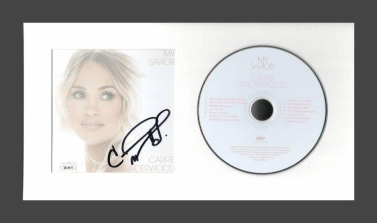 CARRIE UNDERWOOD SIGNED AUTOGRAPH MY SAVIOR FRAMED CD DISPLAY READY TO HANG! JSA
