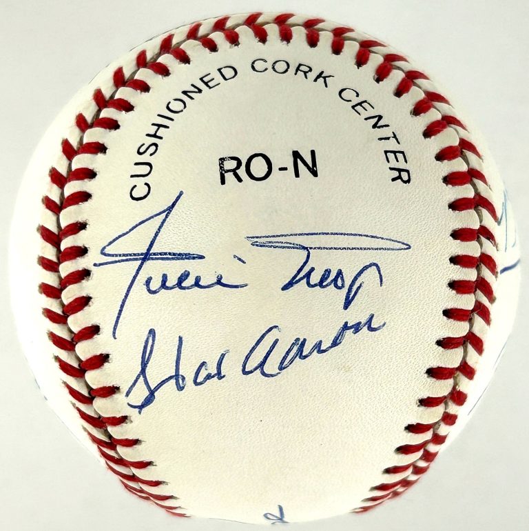 3,000 Hit Club Signed Baseball 9 Sigs Willie Mays Hank Aaron Stan Musial JSA COA