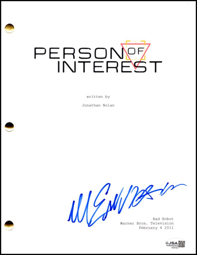 Michael Emerson Signed Autograph Person of Interest Full Pilot Script w/ JSA COA