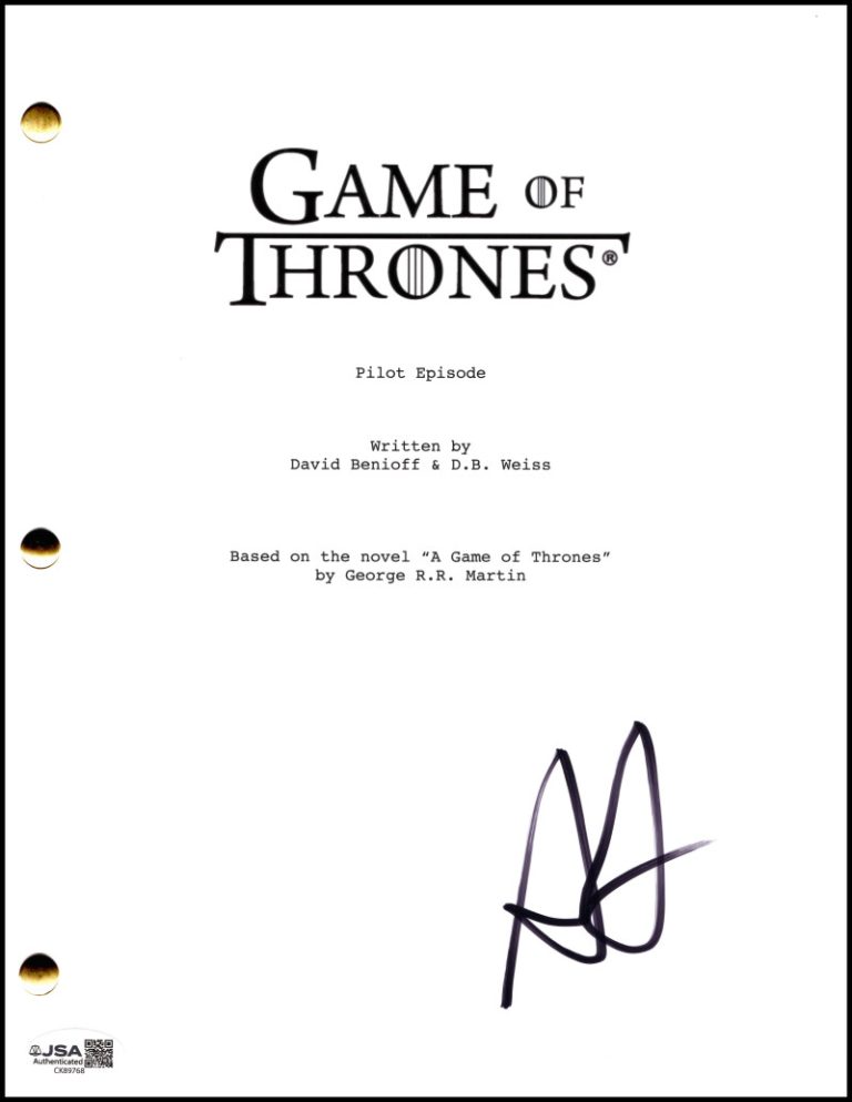 Alfie Allen Signed Autograph Game of Thrones Full Script - Theon Greyjoy JSA COA