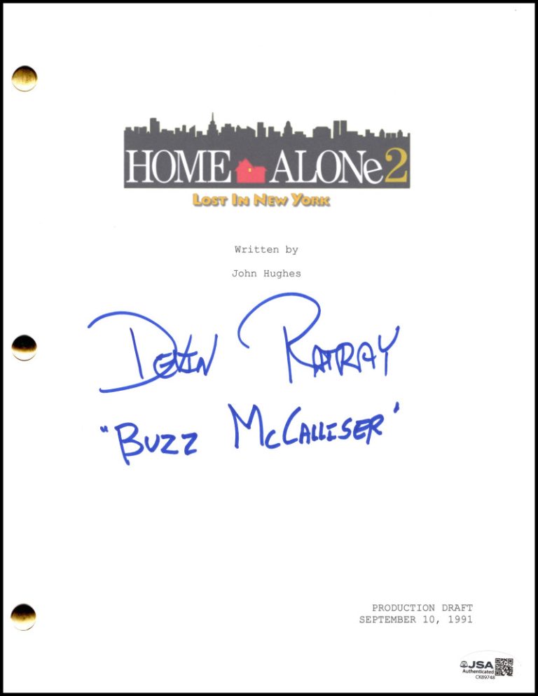 Devin Ratray Signed Autograph Home Alone 2 Full Script  Buzz McCallister JSA COA