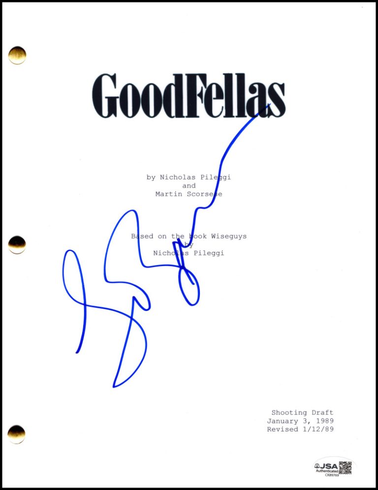 Lorraine Bracco Signed Autograph Goodfellas Script Screenplay Karen Hill JSA COA