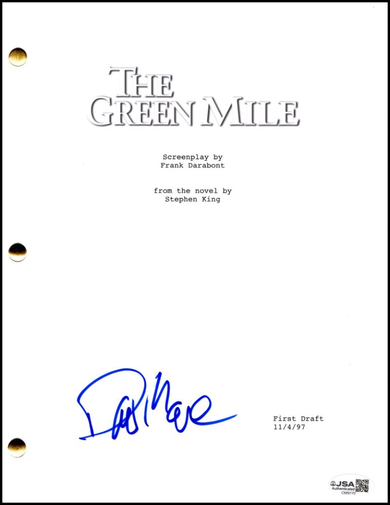 David Morse Signed Autograph Stephen King 's The Green Mile Full Script JSA COA