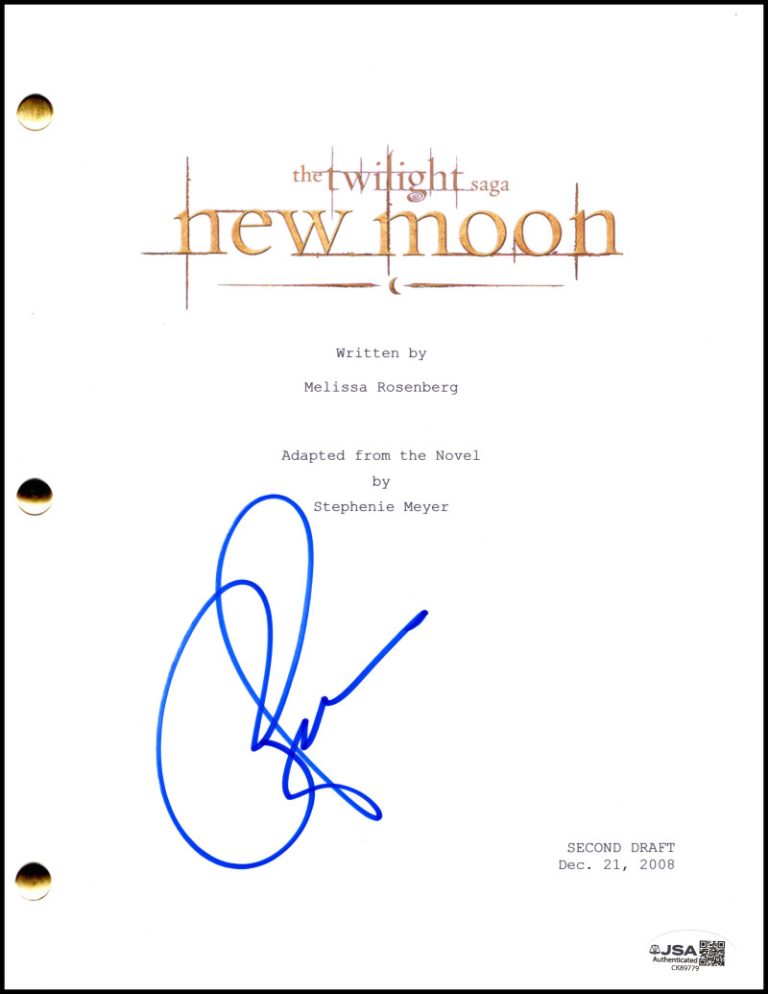 Peter Facinelli Signed Autograph Twilight New Moon Script Screenplay w/ JSA COA