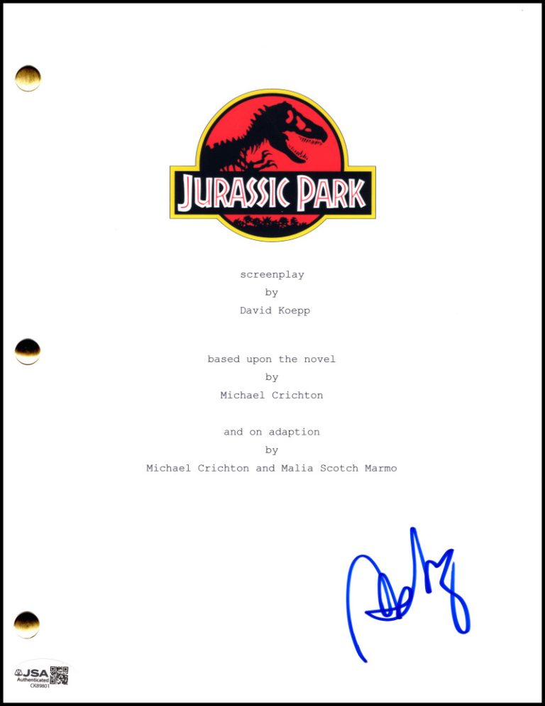 BD Wong Signed Autograph Jurassic Park Full Script Screenplay Dr Henry Wu JSA
