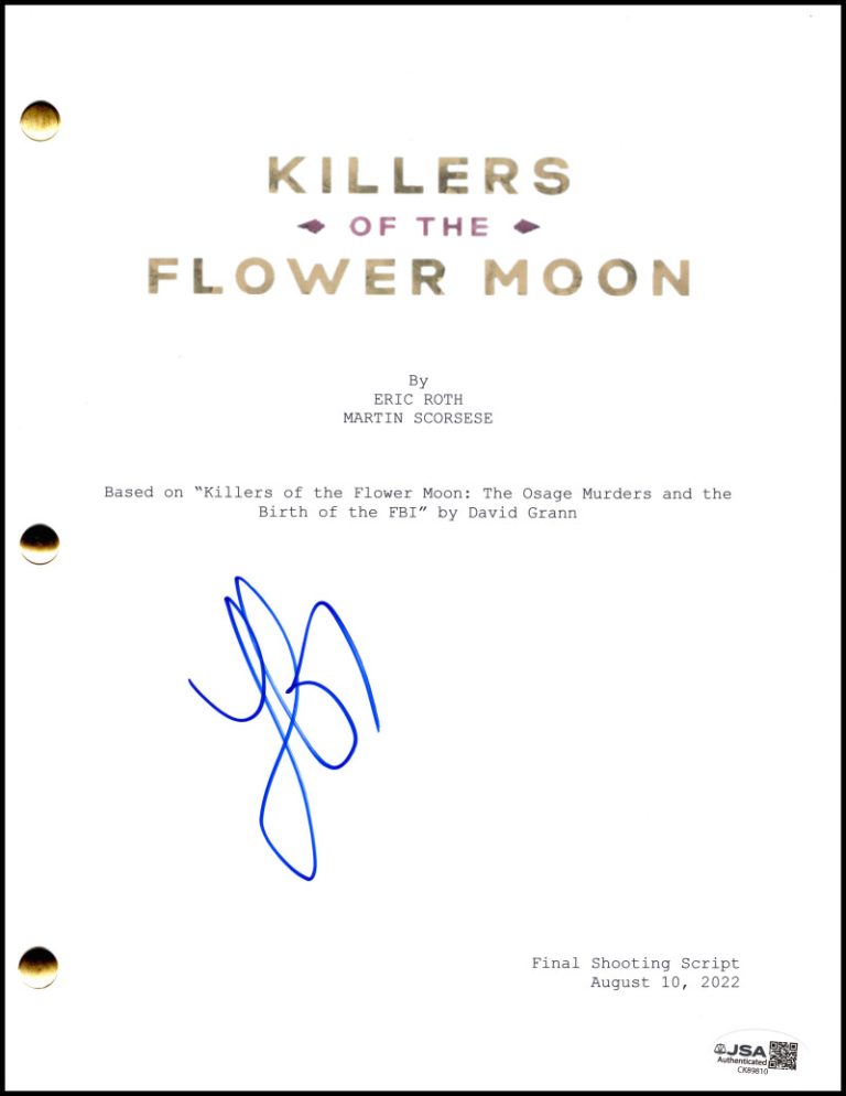 Lily Gladstone Signed Autograph Killers of the Flower Moon Full Script - JSA COA