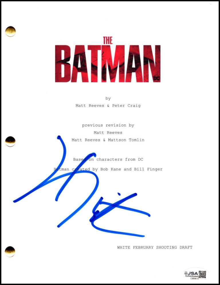 Jeffrey Wright Signed Autograph The Batman Full Script - James Gordon w/ JSA COA