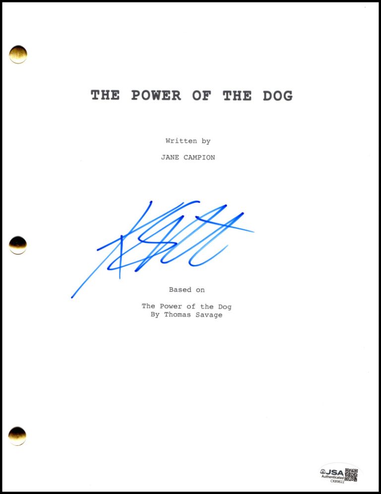 Kodi Smit-McPhee Signed Autograph The Power of the Dog Script Screenplay JSA COA
