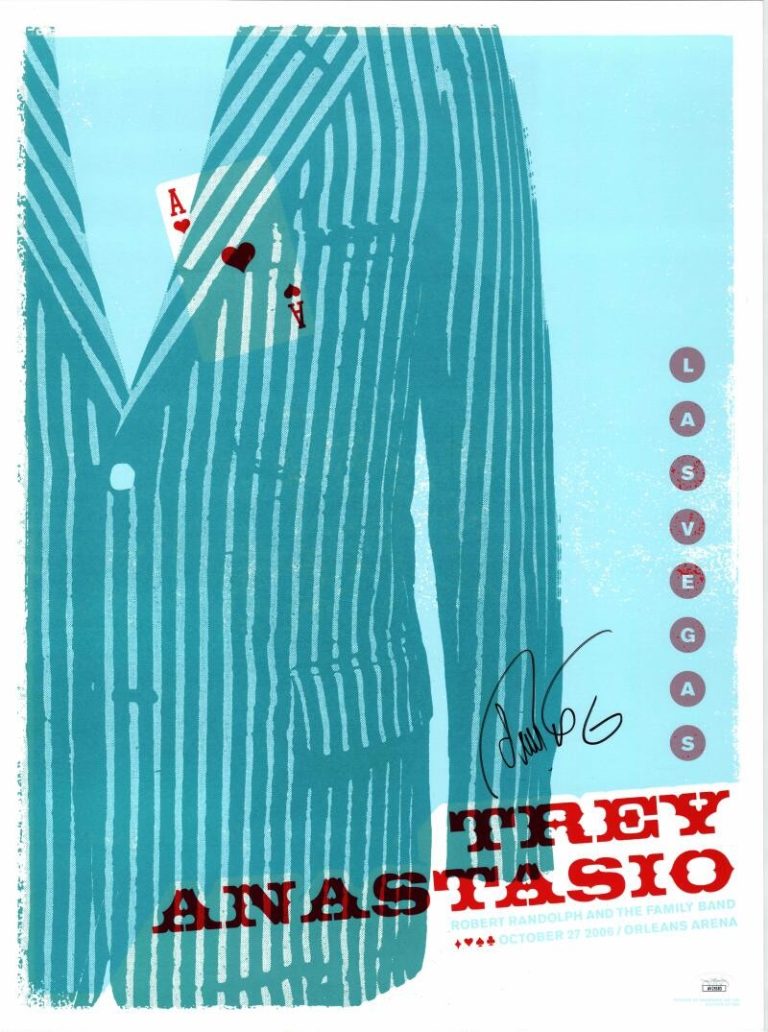 Trey Anastasio Signed Autograph 24x36 Phish Tour Poster 2006 Las Vegas JSA *TEST