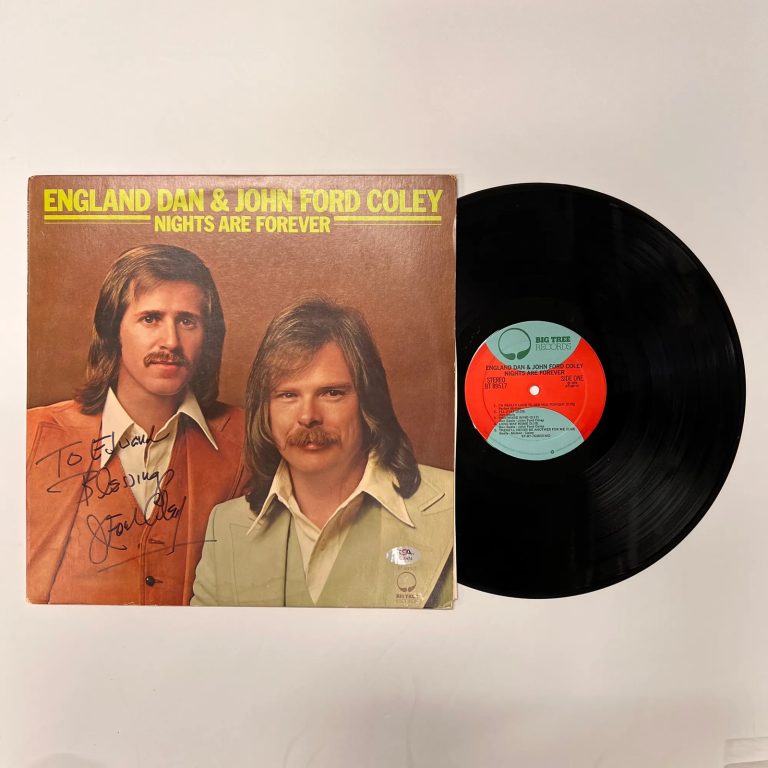 John Ford Coley Signed Nights Are Forever Vinyl Album PSA Autographed