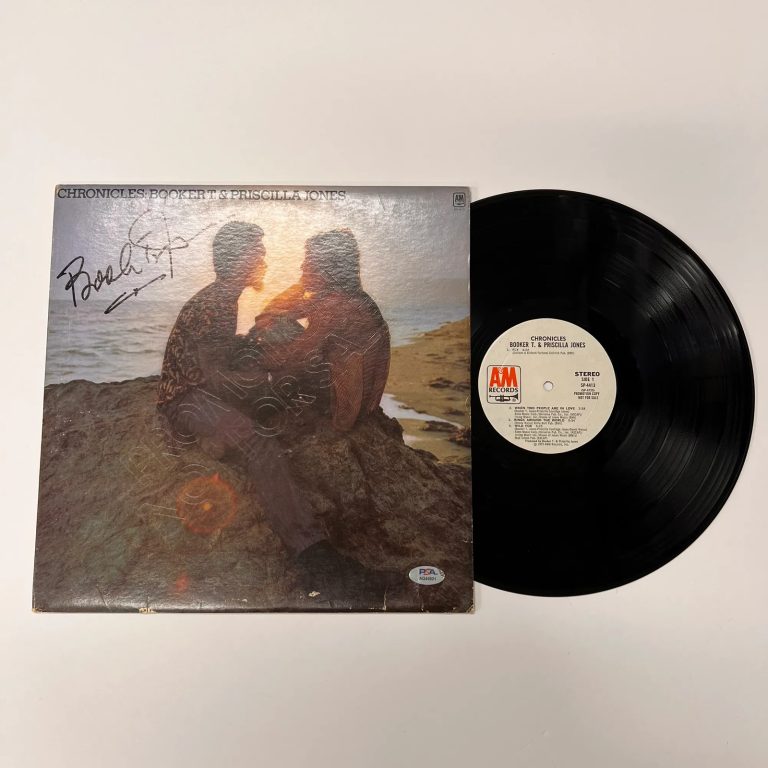 Booker T. Jones Signed Chronicles: Booker T. & Priscilla Jones Vinyl Album PSA