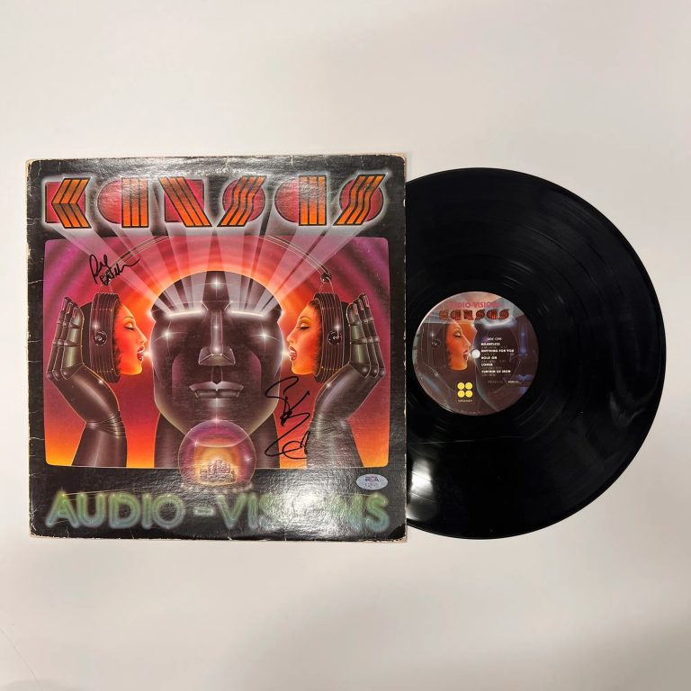 Phil Ehart & Richard Williams Signed Audio-Visions Vinyl Album PSA Autographed