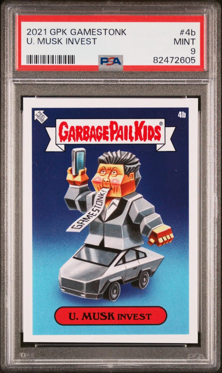 2021 Garbage Pail Kids Gamestonk #4b U. Musk Invest PSA 9