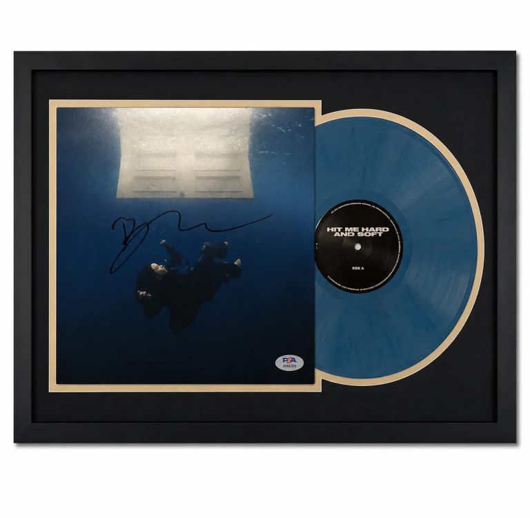 Billie Eilish Signed Hit Me Hard and Soft Custom Framed Vinyl Album PSA