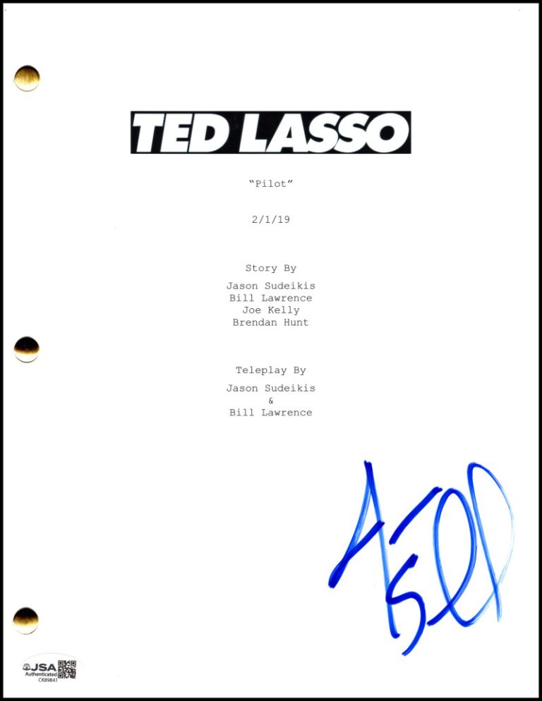 Jason Sudeikis Signed Autograph Ted Lasso Full Pilot Script Screenplay JSA COA